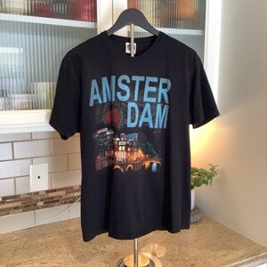 Amsterdam Graphic Cotton T-Shirt Size Large